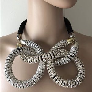 NECTAR DE STAGNI KNOTTED RHINESTONE ROPE NECKLACE